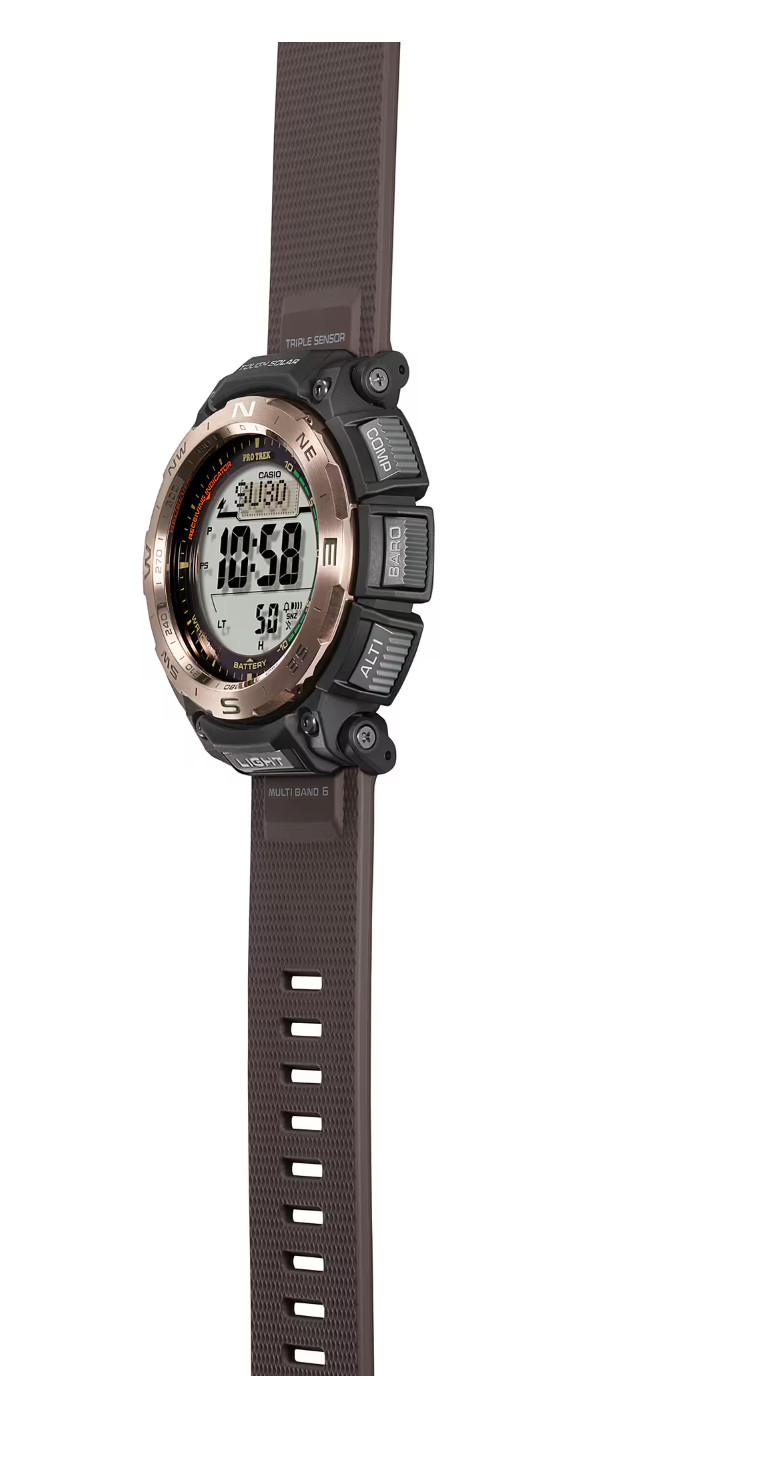 CASIO PRO TREK PRW-3400Y-5JF Brown Solar Waterproof Direction Altitude