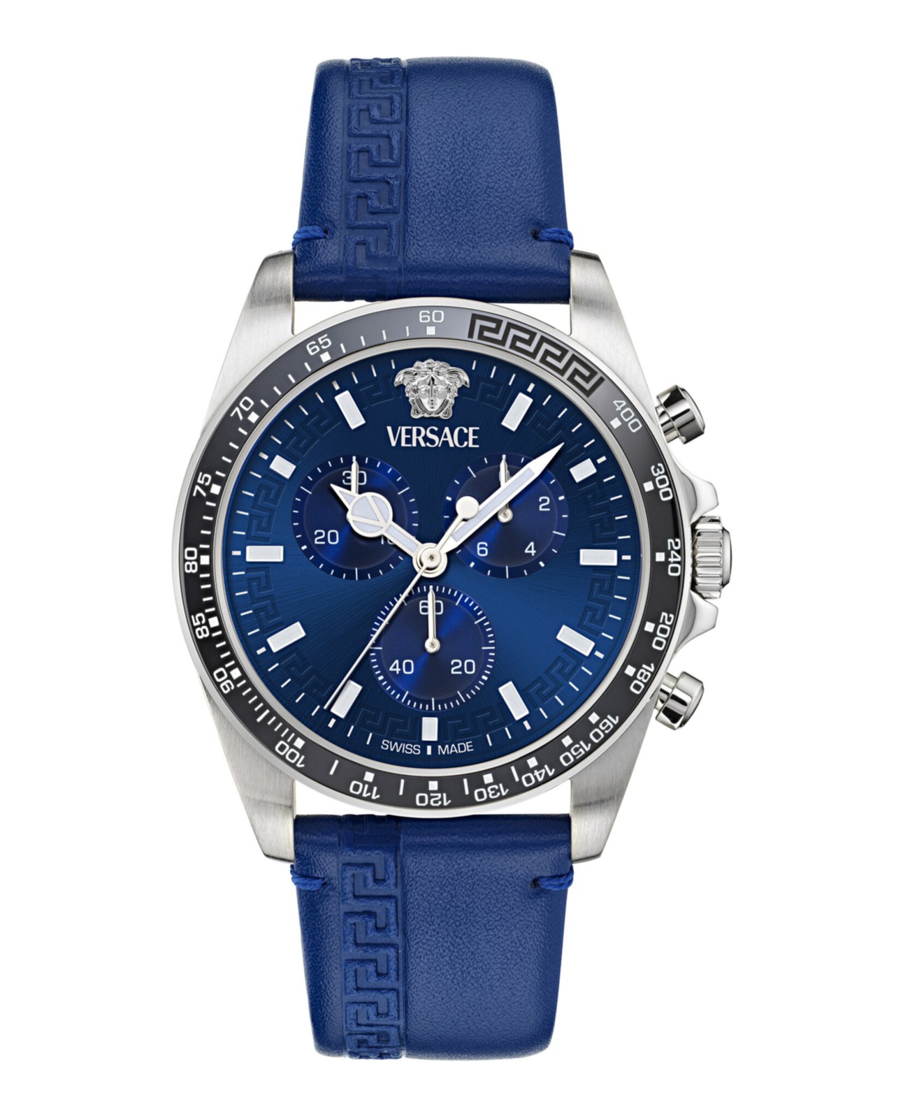 Versace Mens Stainless Steel 43mm Strap Fashion Watch