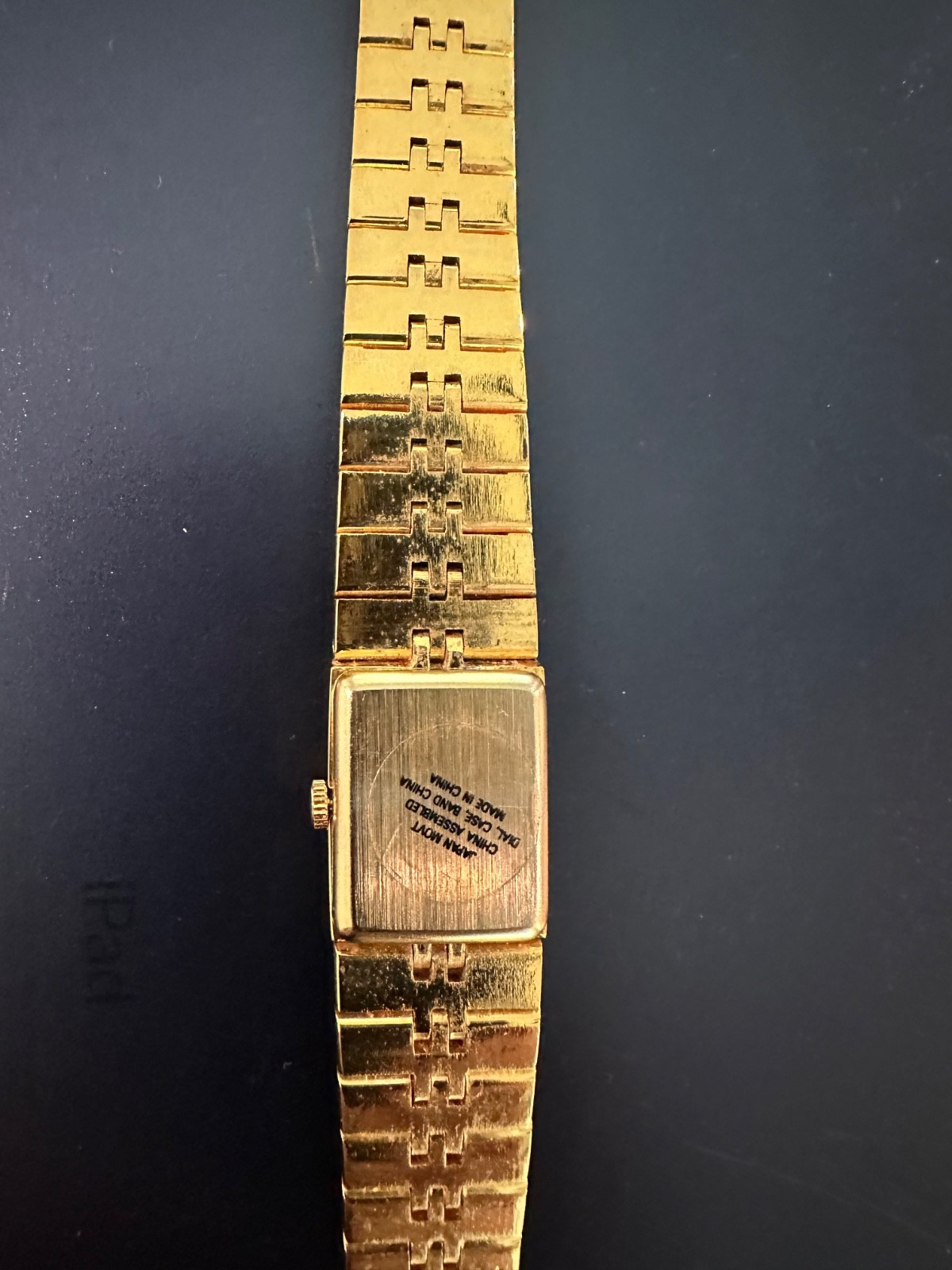 Geneva Antimagnetic Manual Watch Heart Shaped Bezel Brushed Gold Band Japan movt