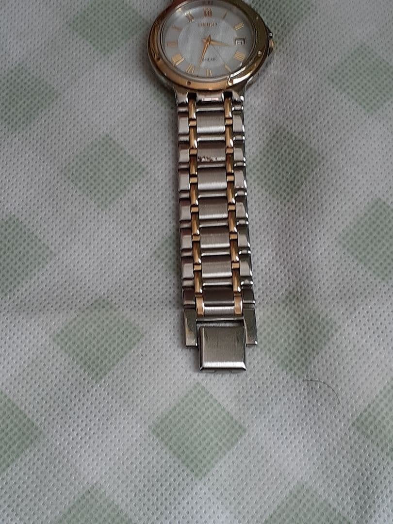 SEIKO SOLAR Watch, Two-Tone Color, Date