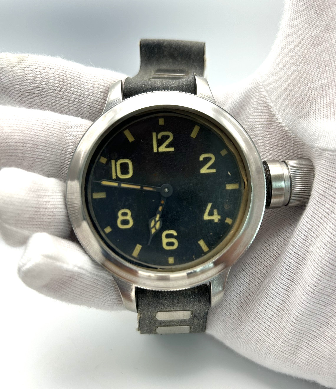 Zlatoust 191-ЧС Soviet Navy Diver Watch 60mm Serial 9924 Original Canteen Cover