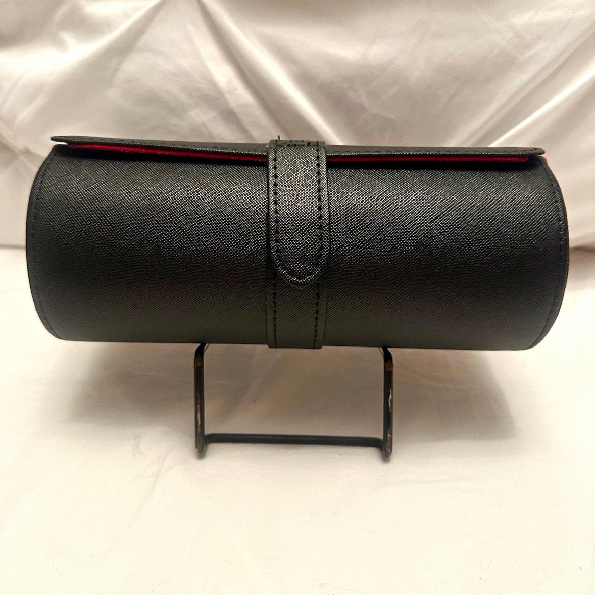 Black Faux Leather Hard Shell Case for Watches or Bracelets
