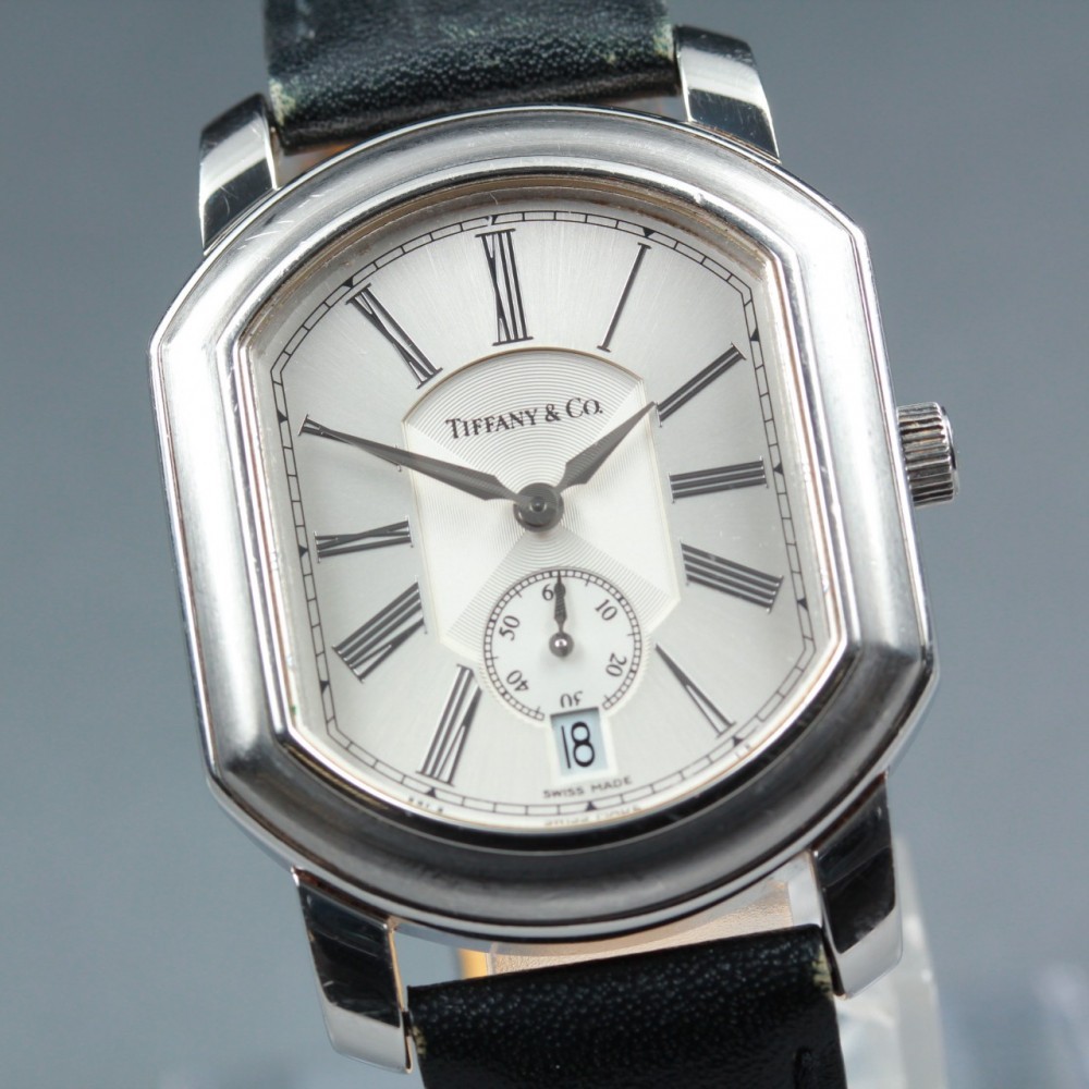 TIFFANY&Co. Mark Coupe Date Silver Roman Small Seconds Quartz 31mm Men’s Watch