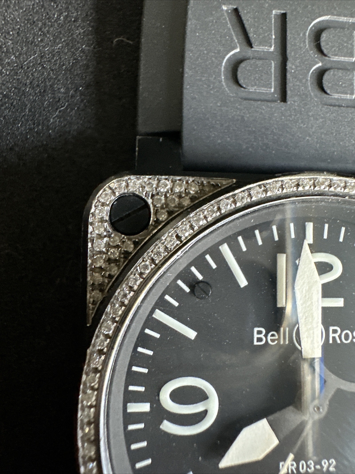 Bell & Ross Custom Diamomd BR03-92 Automatic Ceramic 42 BLACK MATTE Watch