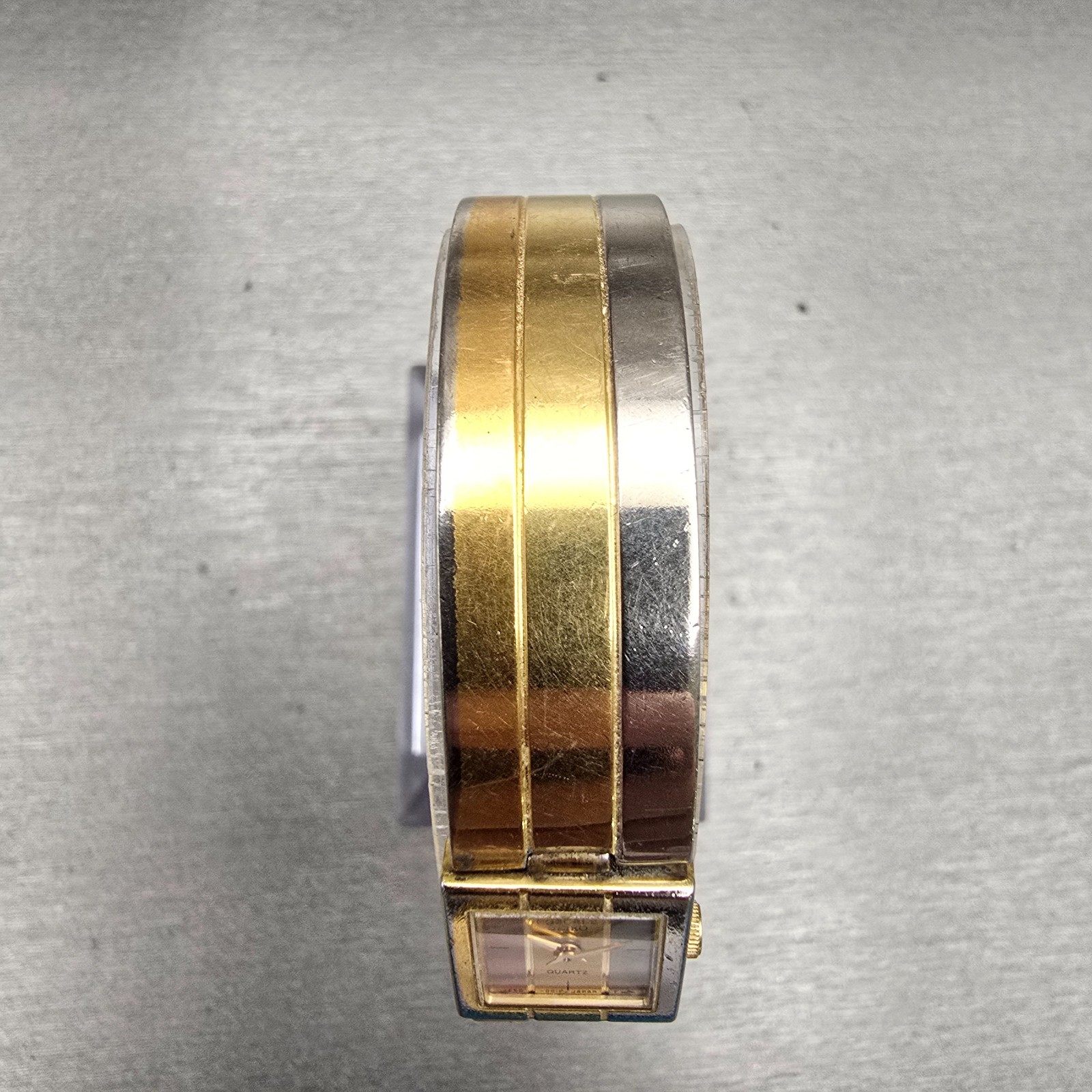 Seiko Lassale Watch Women 13mm Multi Tone Rectangle 1E50-5009 Vintage New Batt