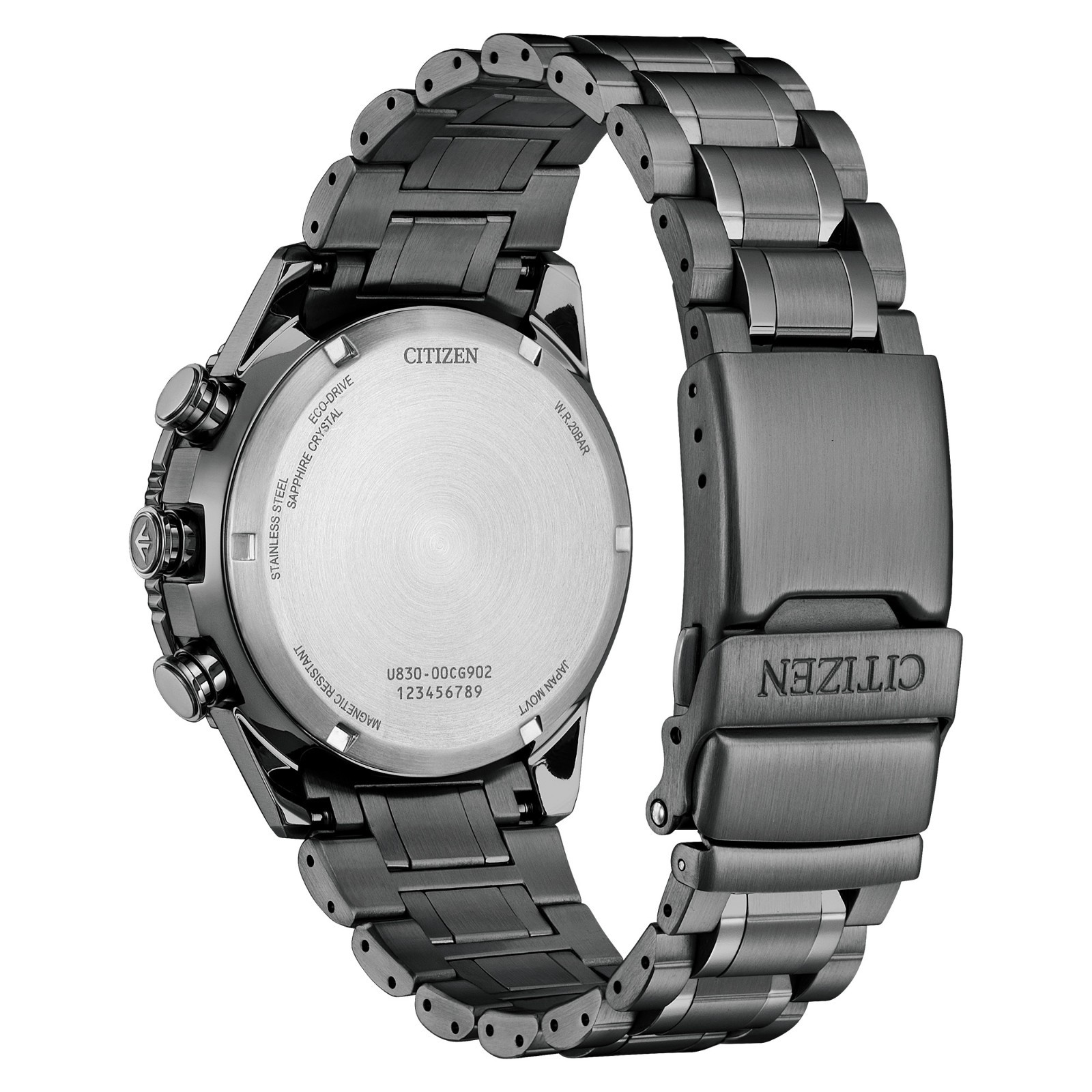 Citizen Men’s Promaster Gray Stainless Steel Eco-Drive Watch 43MM JV2005-58E