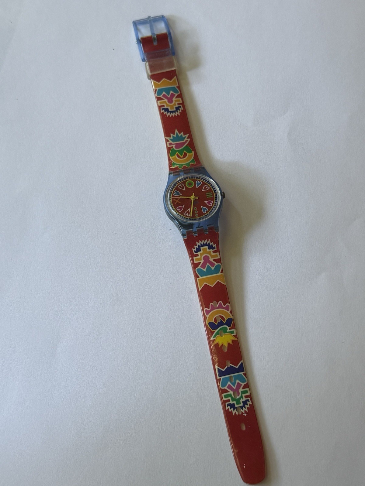 Vintage Swatch Watch 1993 FANCY GLANCES LN119 Pop Art Haring 90s Funky