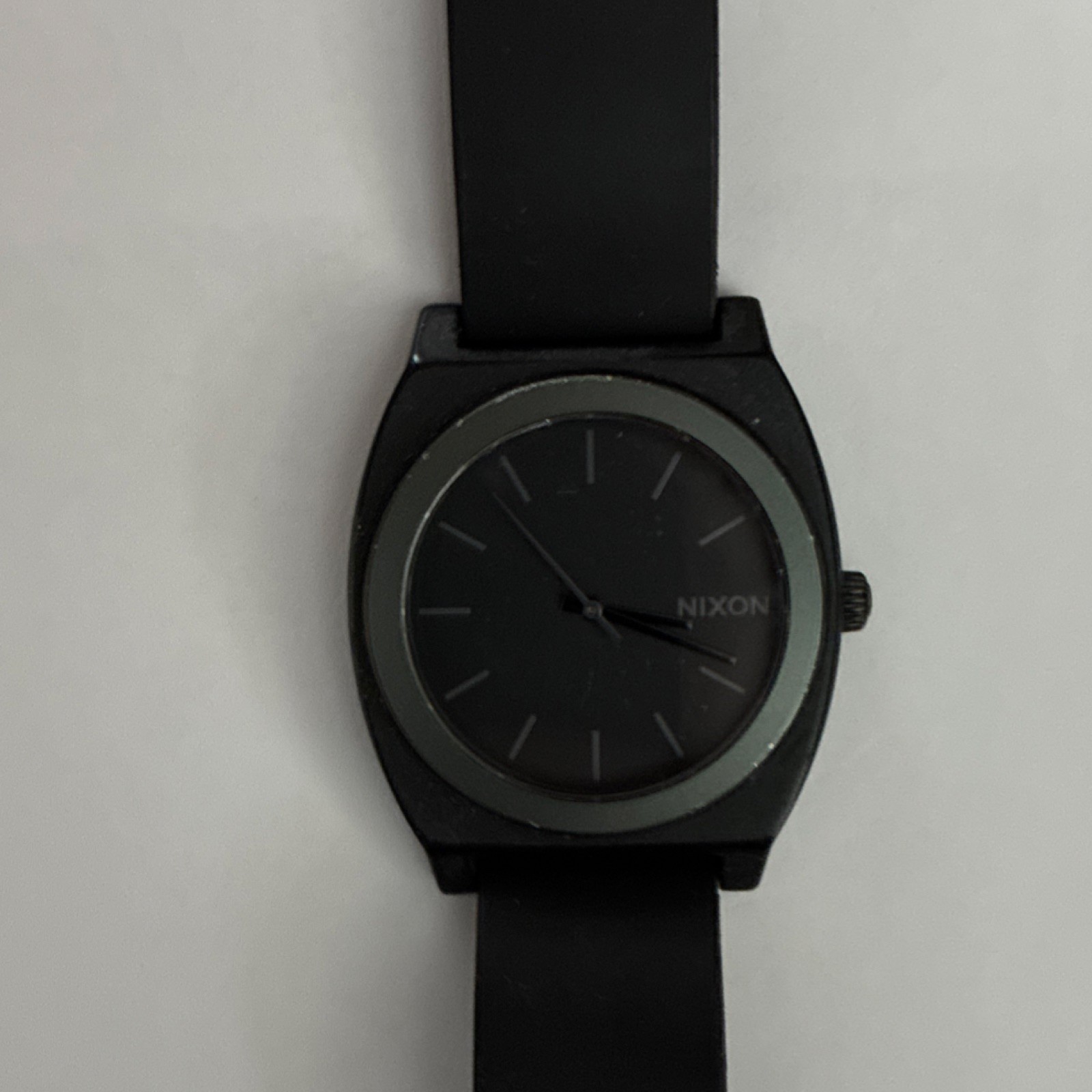 Nixon Minimal The Time Teller P Black Polycarbonate Quartz 100M Water Resistant
