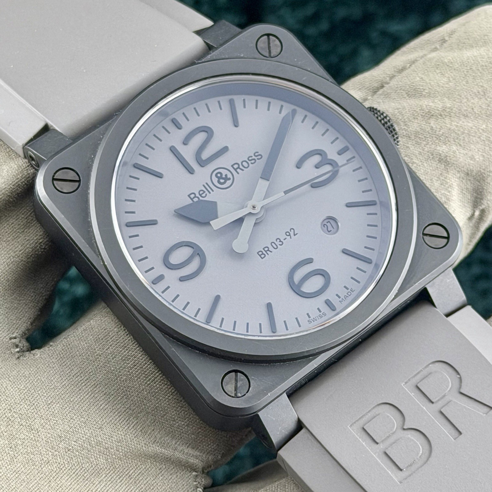 Bell & Ross BR 03-92 Commando Excellent Condition • Box & Accessories • Watch 42