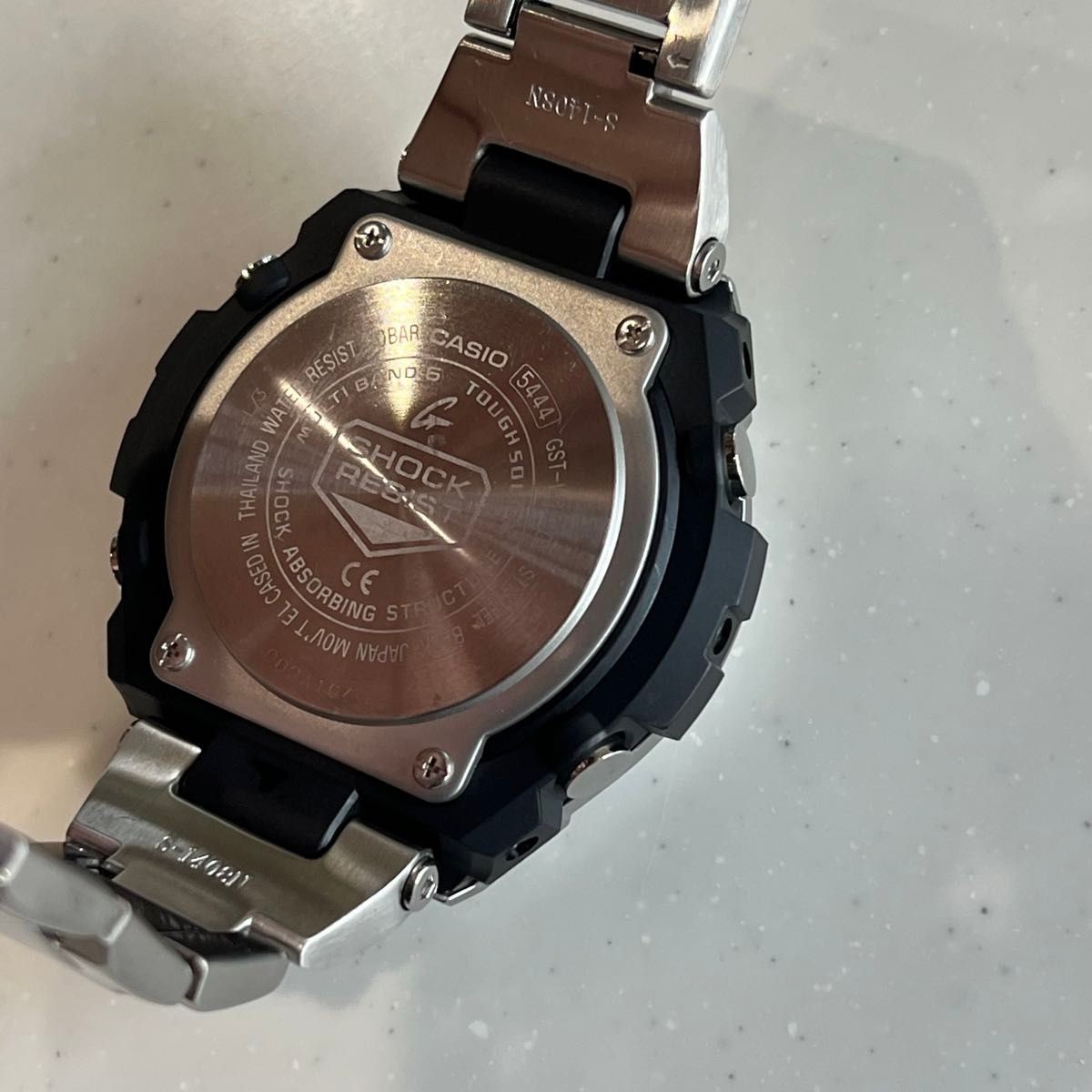 CASIO G SHOCK GST W110 Black Gold Radio Solar Complete Set
