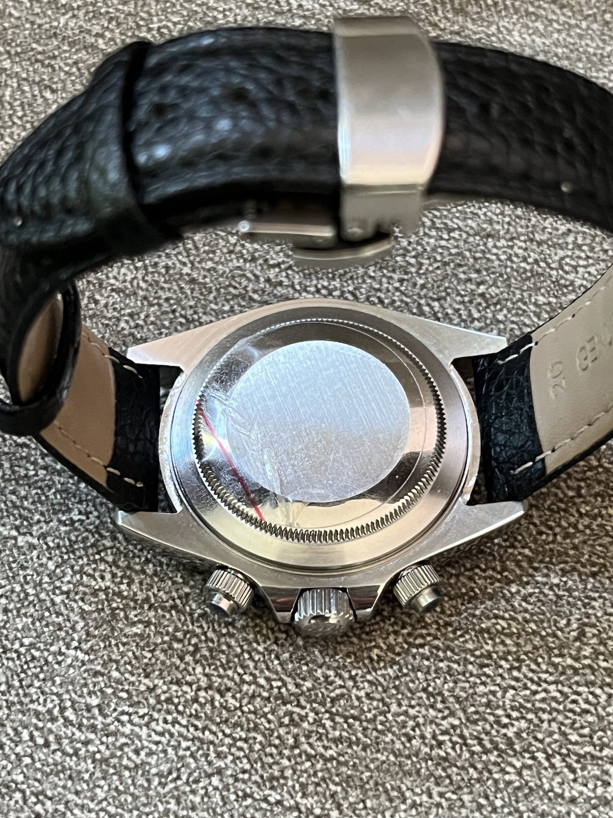 Custom Made, one-of-one Chronograph w/Seiko VK63 movement 40mm, Leather strap
