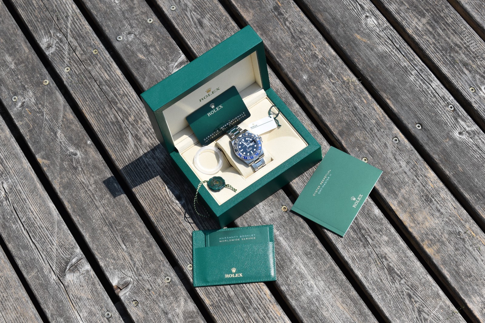 2023 Rolex GMT-Master II 40mm Steel “Batman” Black & Blue 126710BLNR Set
