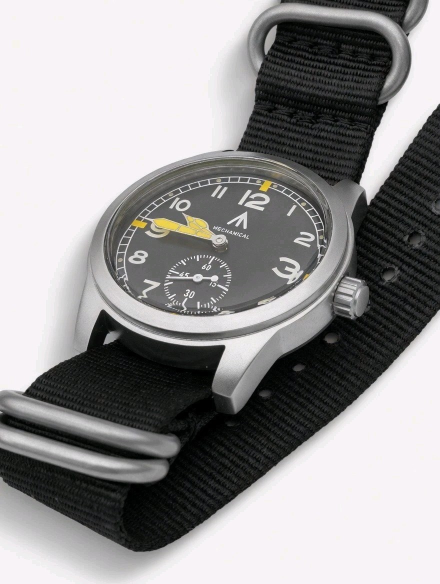 Toujours Pret Mechanical Dirty Dozen Military watch Blasted Stainless steel 39mm