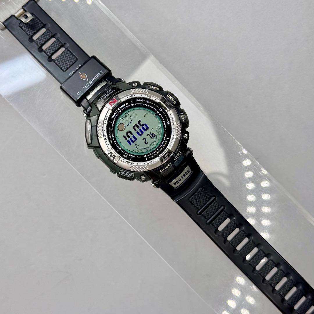 working PROTREK PRW 1500J radio solar black khaki