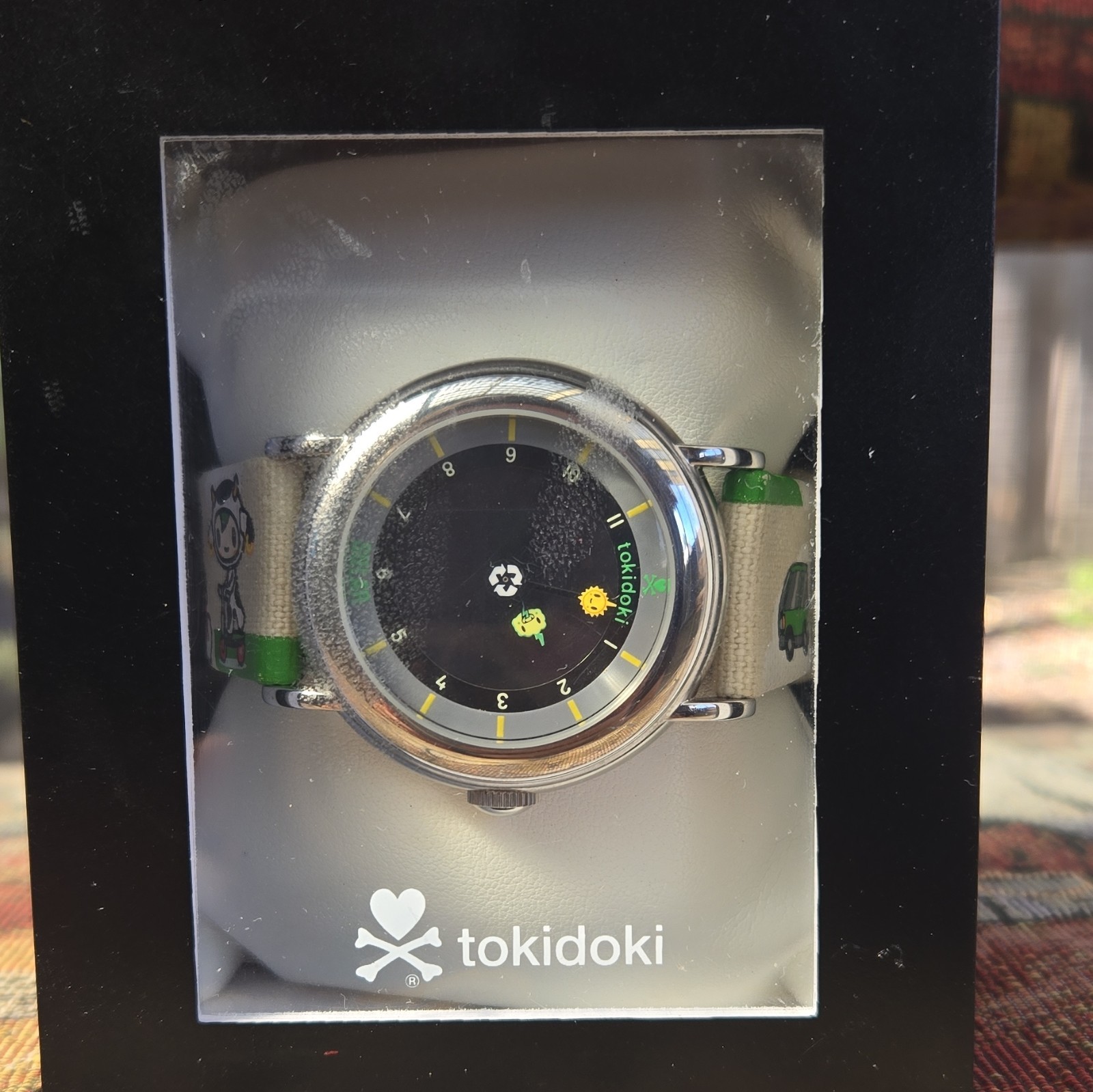 TOKIDOKI 2008 eco solar analog watch w/ box and papers