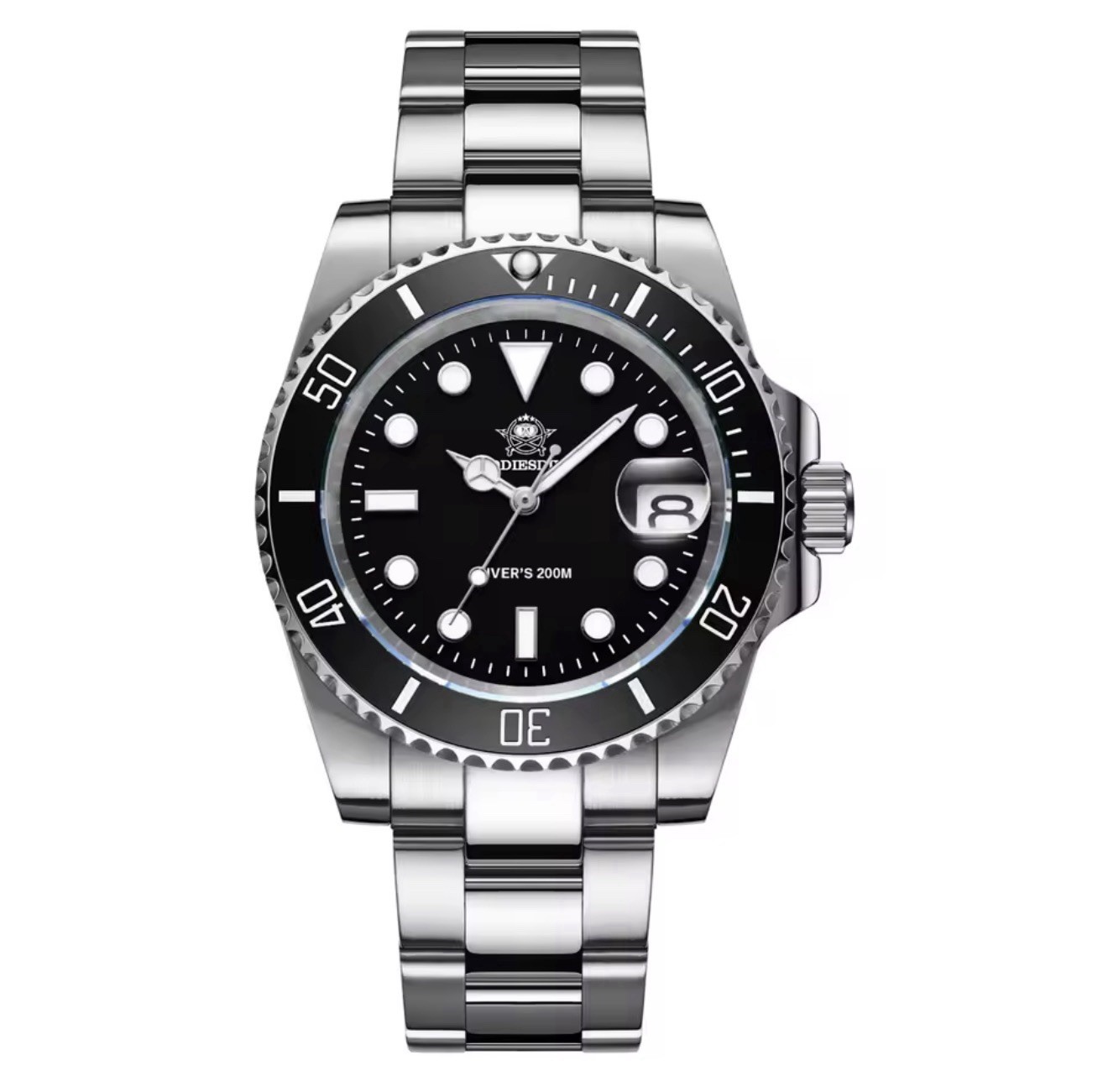 ADDIESDIVE MY-H3 Quartz Diver Watch 41mm Black Bezel 200M WR Japan Movement New