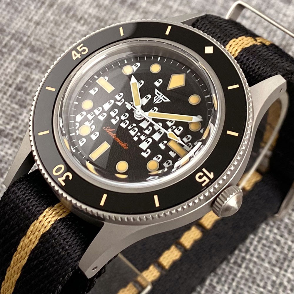 Tandorio 40mm Retro Domed Sapphire Lume Automatic Japan NH35 Men Watch 20ATM