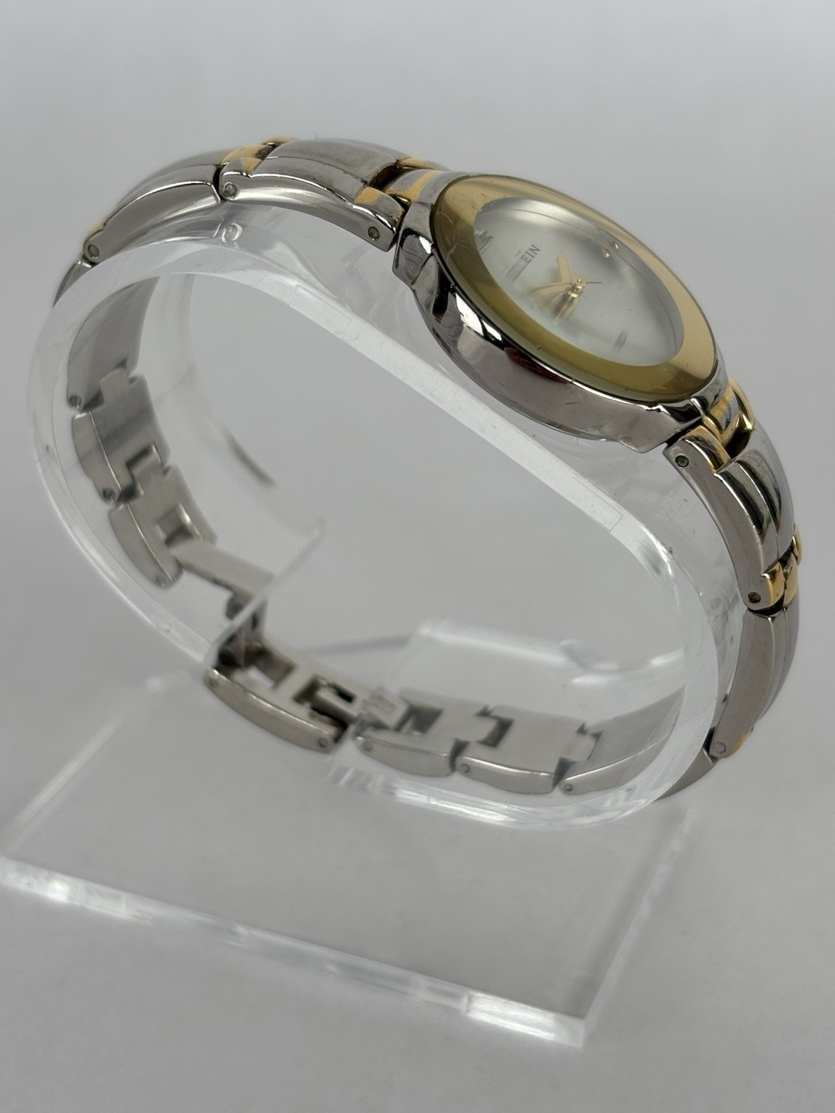 Anne Klein 10/8231 28mm Silver/Gold Tone Quartz Watch w/Bracelet & New Battery