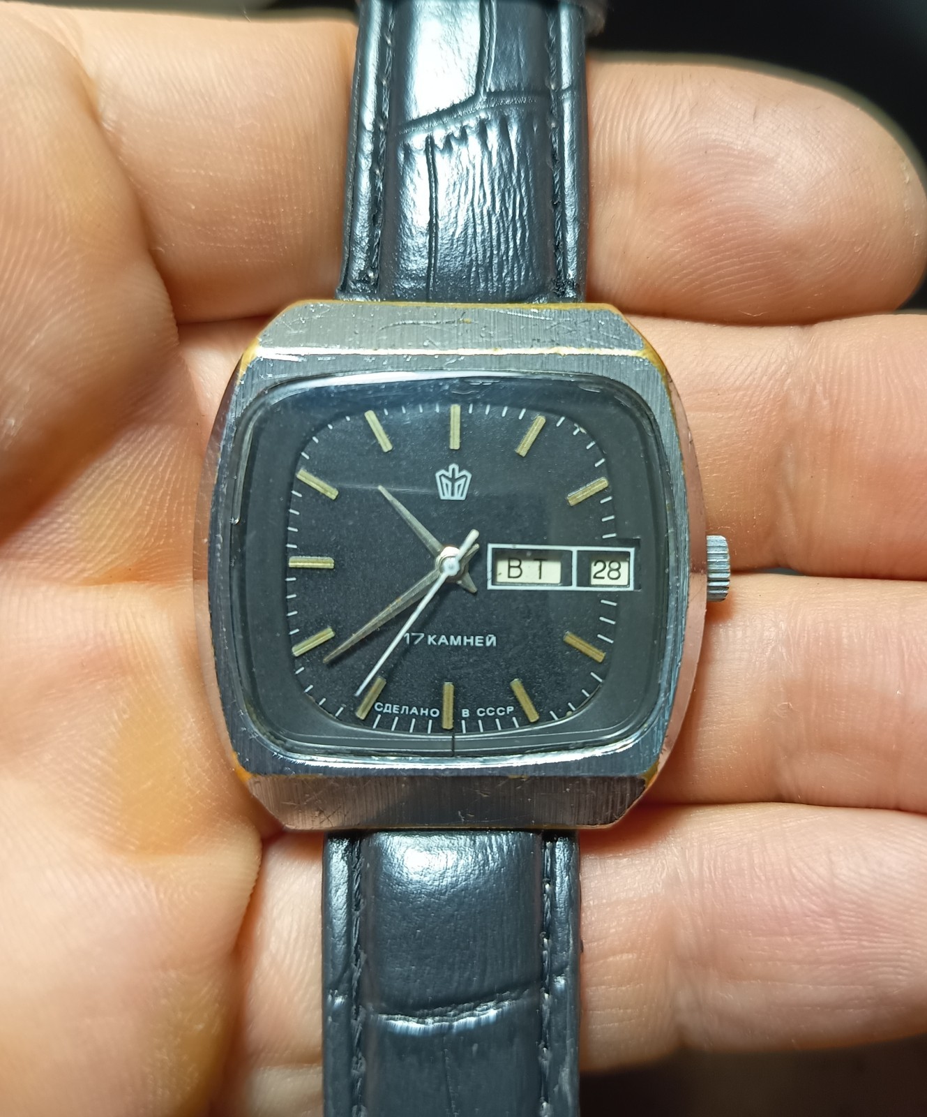 Vintage Men’s watch Poljot 17 jewels mechanical Soviet USSR