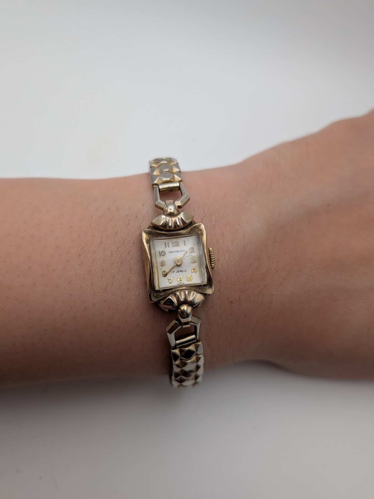 Vintage Westbury Watch 17 Jewels Art Deco Style. Swiss Mvmt. Manual Wind Working