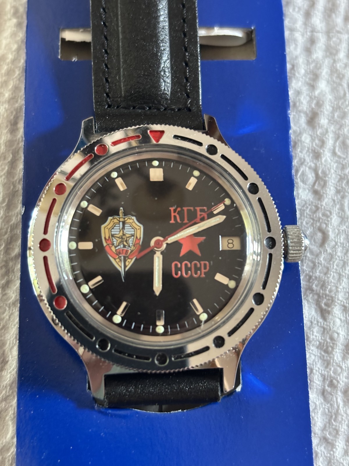 KGB CCCP Vostok Komandirske Mechanical Auto wind watch NIB