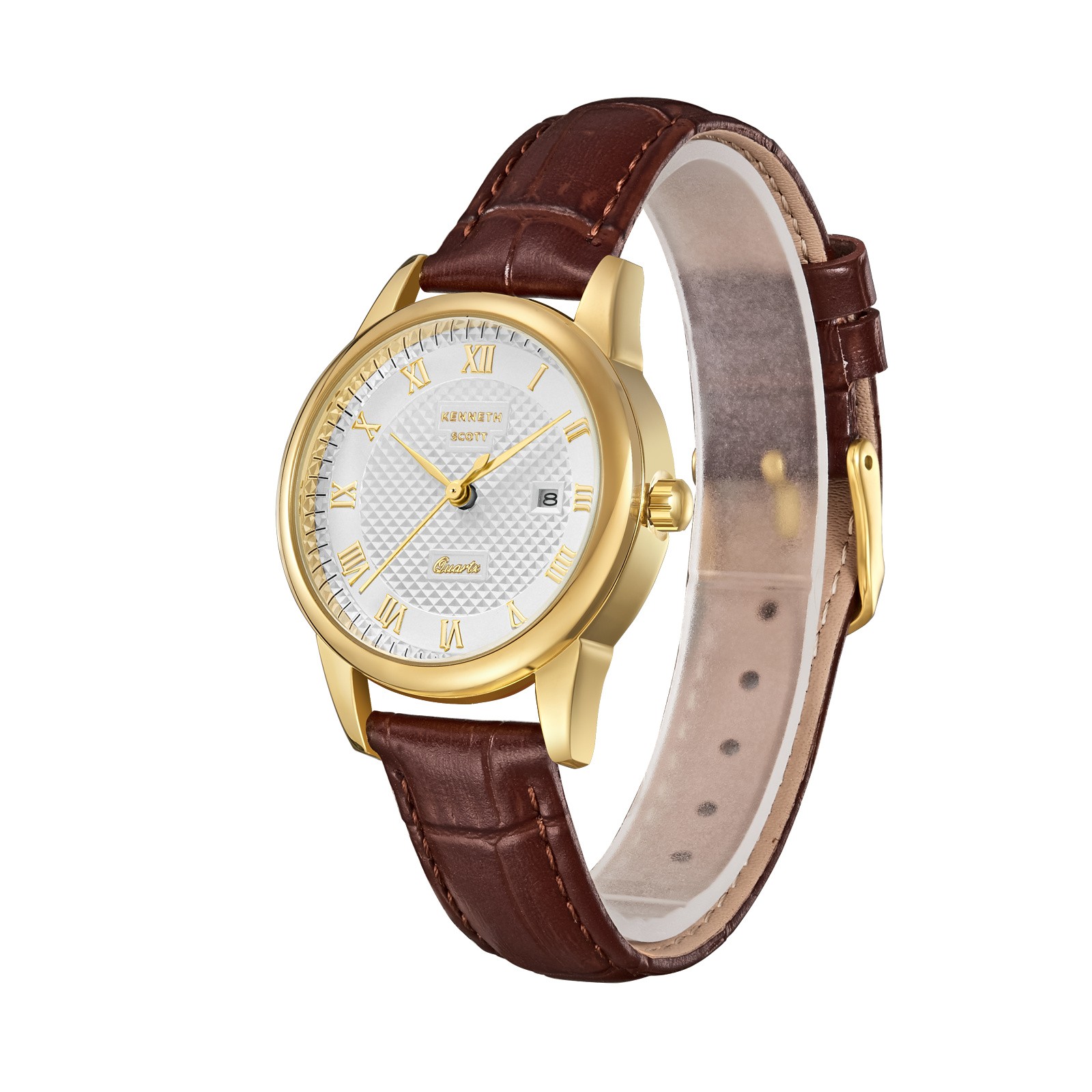 Kenneth Scott Women’s Analog Watch | Beige Dial, 32mm, 30 m (3 ATM)