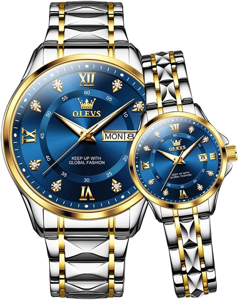Quartz Watch Luminous Calendar Date Business Formal Luxury Men’s and Women’s Wa
