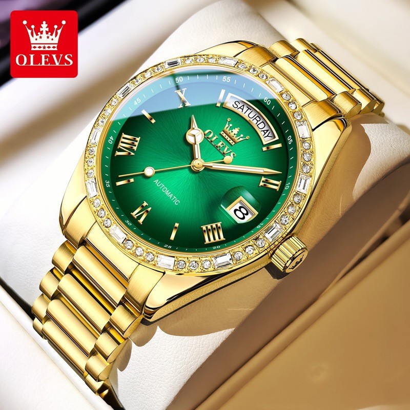 OLEVS Waterproof Classic Automatic Mechanical Luminous Calendar Watch for Men