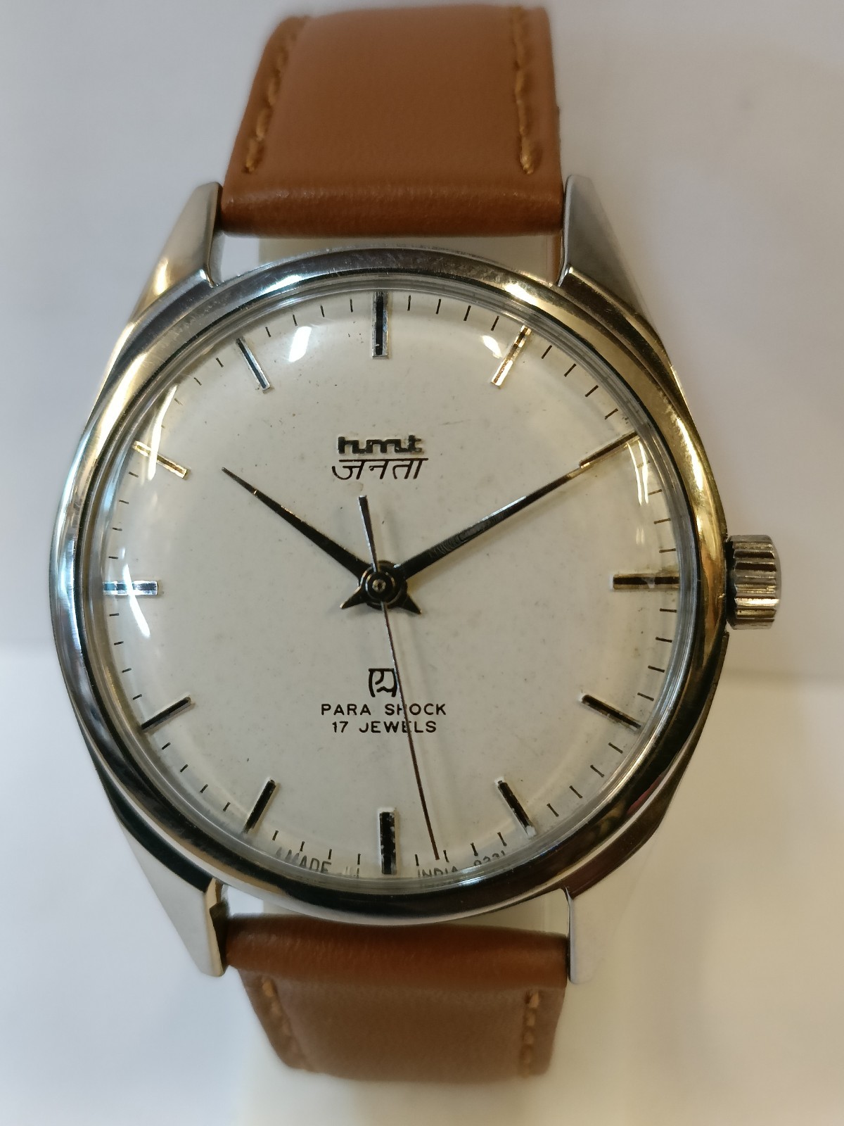 ORIGINAL HMT JANATA 17J WINDING WHITE DIAL 0231 INDIA MEN’S WORKING CONDITION