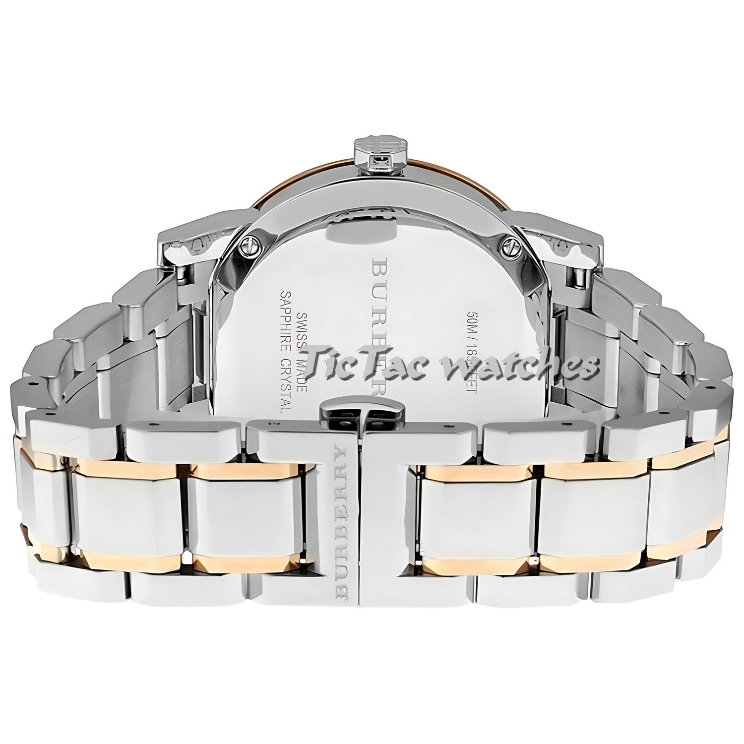 BURBERRY BU9127 WOMENS ROSE GOLD SILVER TONE WATCH BRAND NEW – 2 YEARS WARRANTY