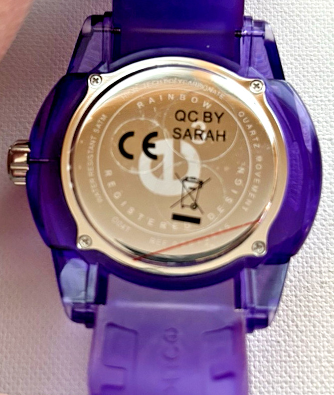 Tendence First Rainbow Watch Violet Hi Tech Polycarbonate Quartz 52 MM NWT