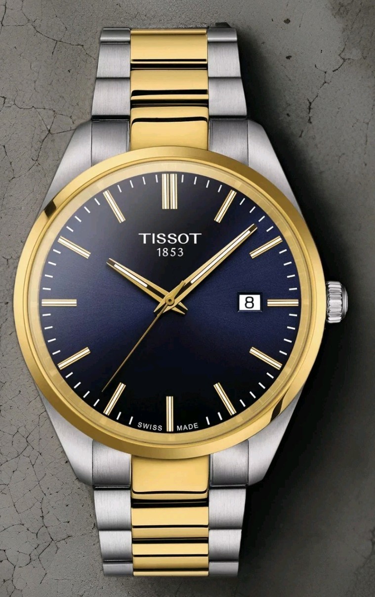Tissot PR 100 Navy Blue Dial Two-Toned Men’s Watch T150.410.22.041.00