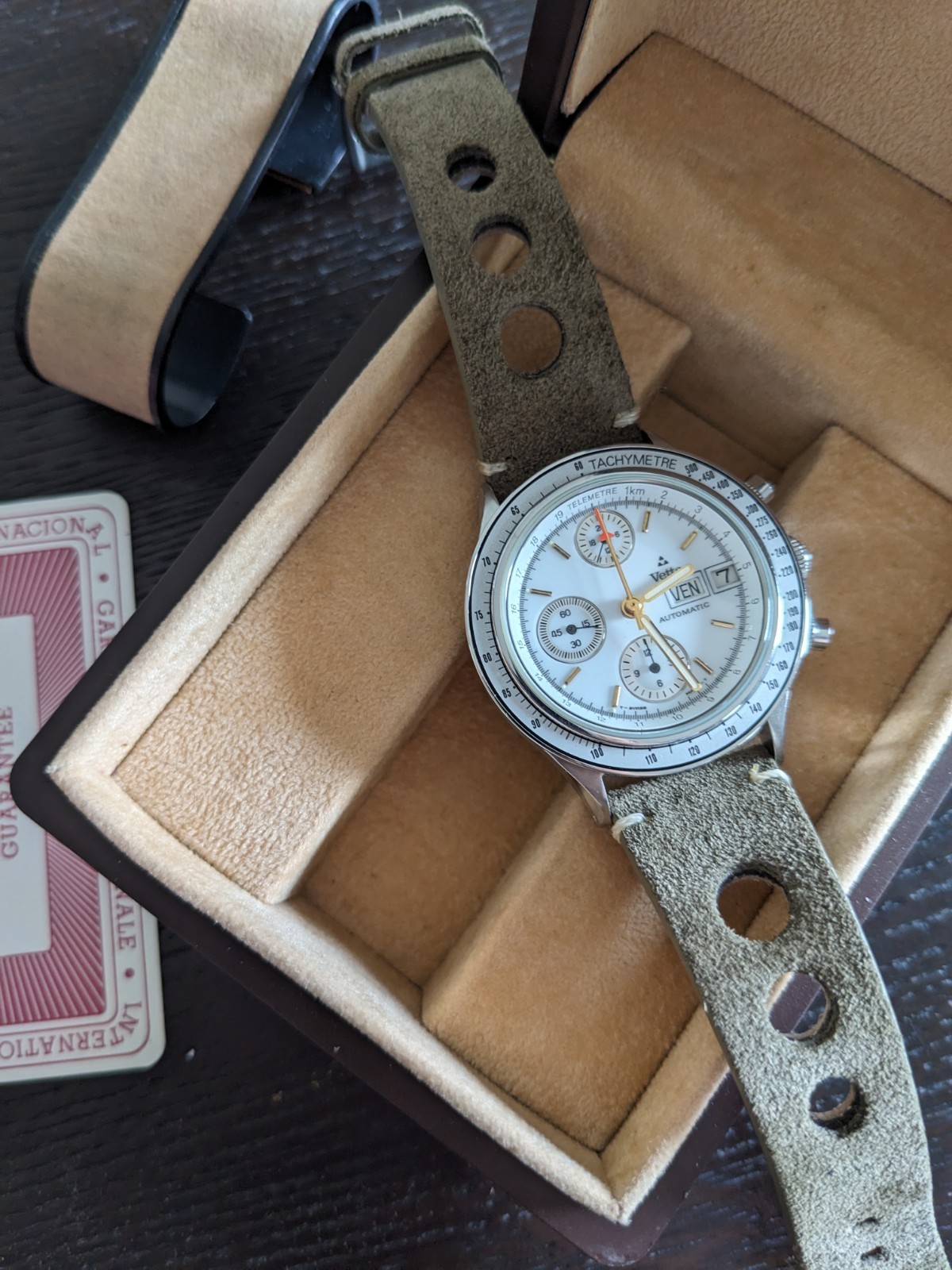 💚 Lemania 5100 Chronograph – Military Field Watch – NOS – Vintage
