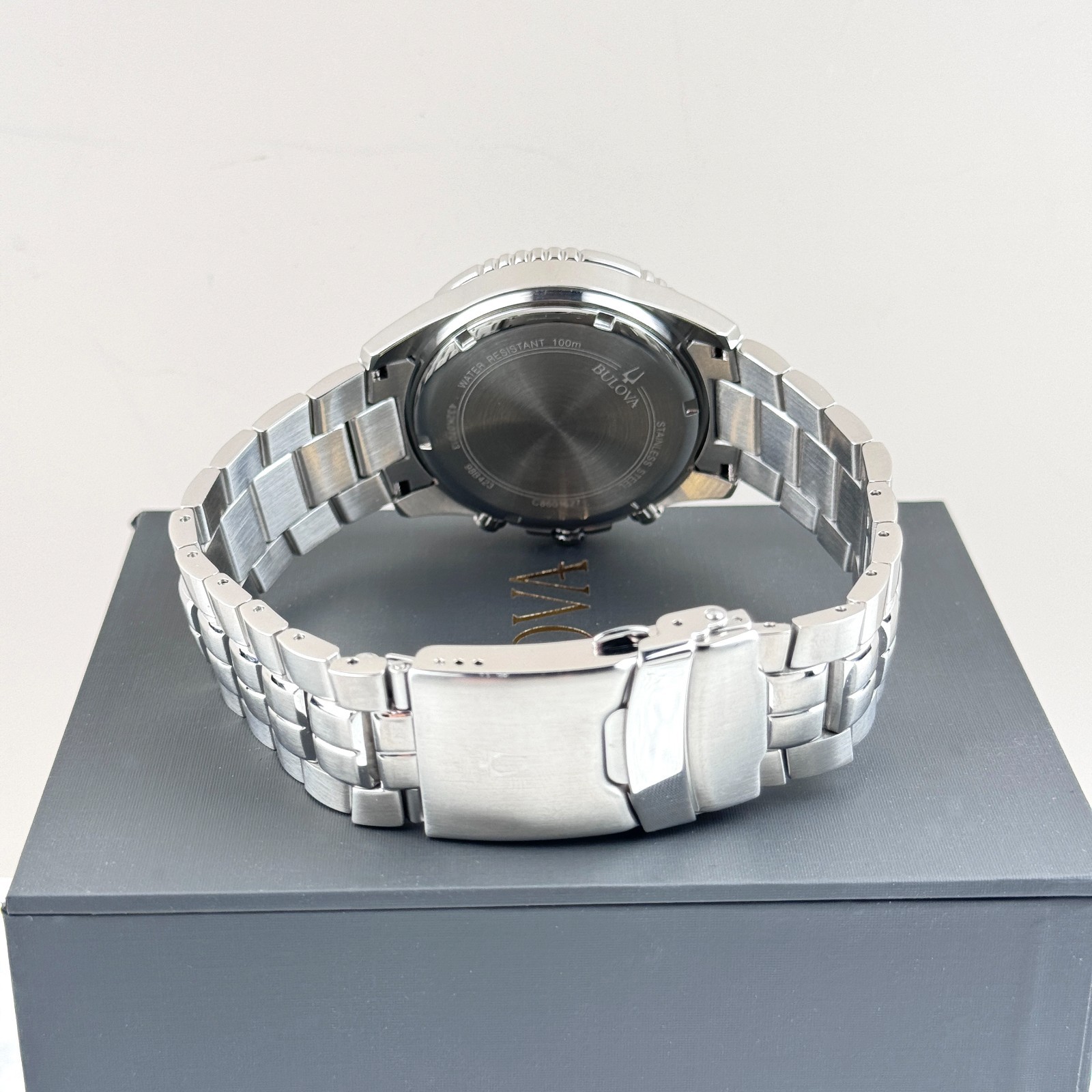 Bulova Marine Star Chronograph Silver Dial Stainless Steel Men’s Watch 98B423