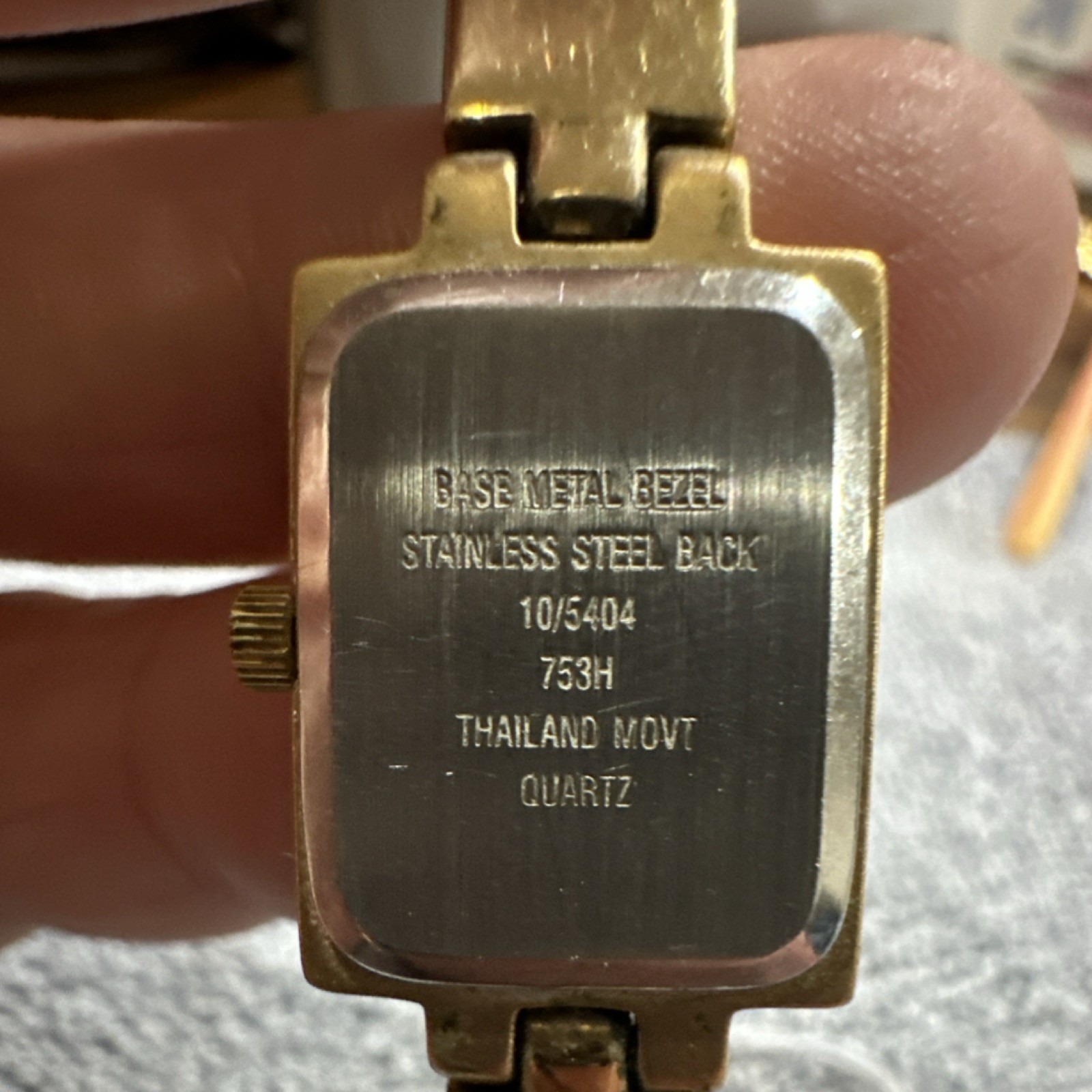 Anne Klein Gold Rectangle Quartz Analog Wristwatch Champagne Dial Dress/Formal