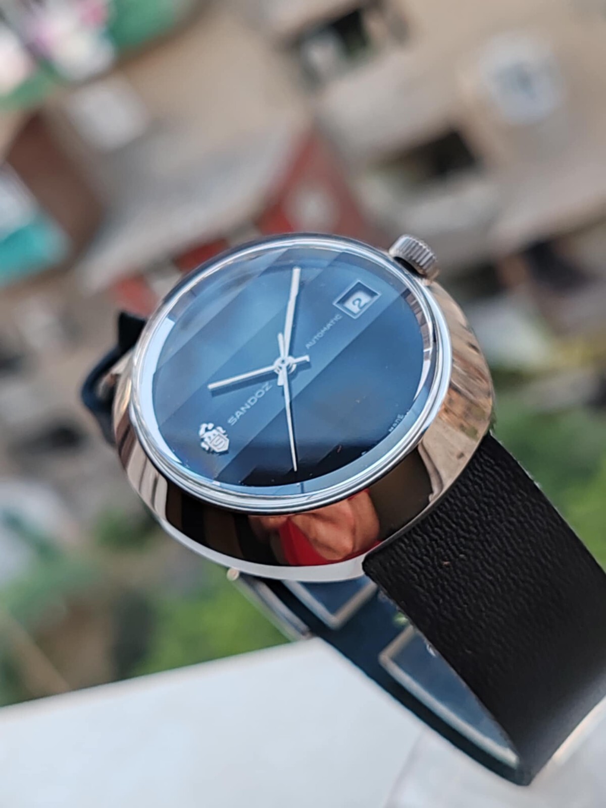 Sandoz Automatic vintage – Rare Black Dial