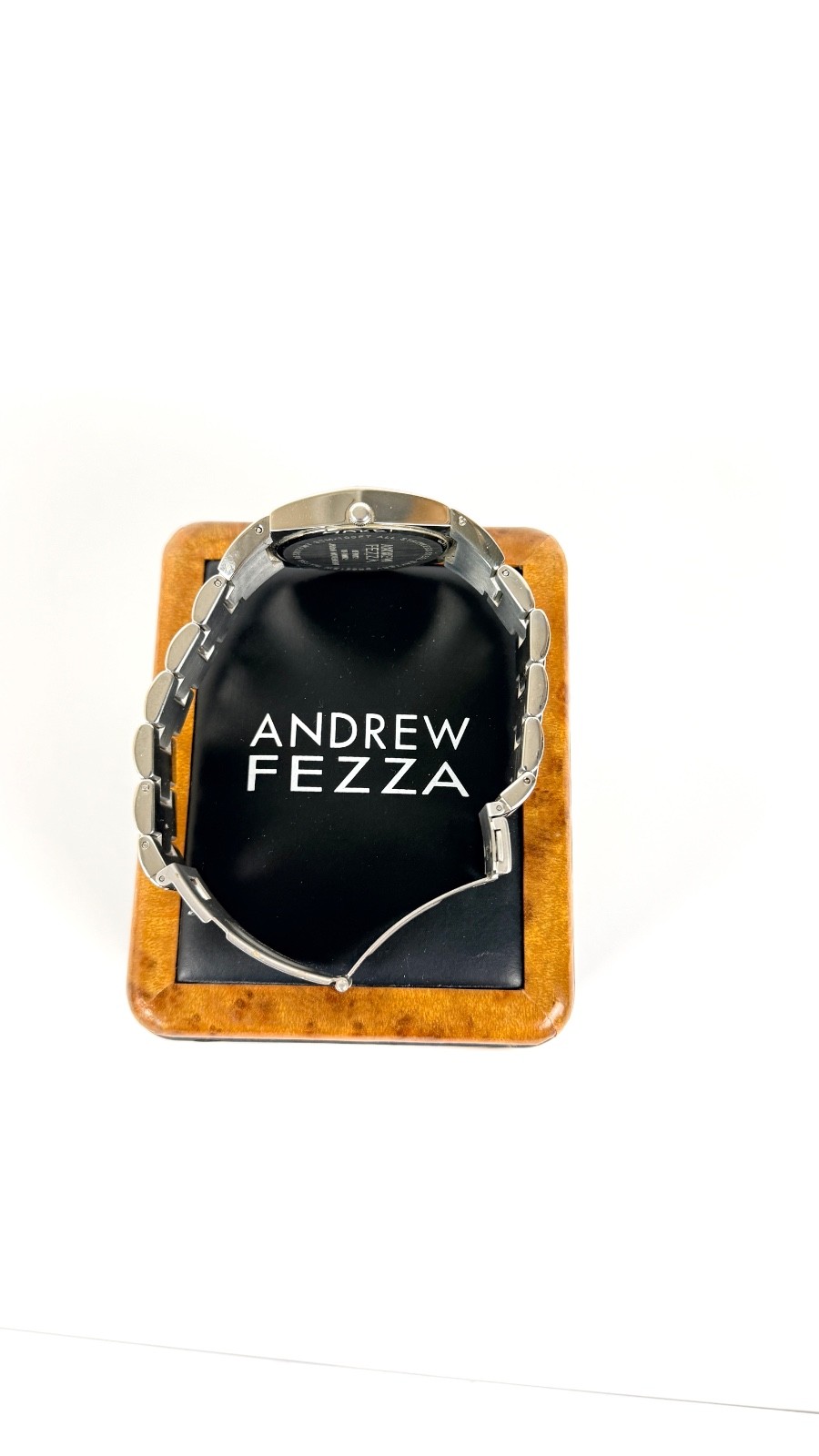 Vintage Andrew Fezza Men’s Stainless Steel Watch – Elegant Hexagonal Design