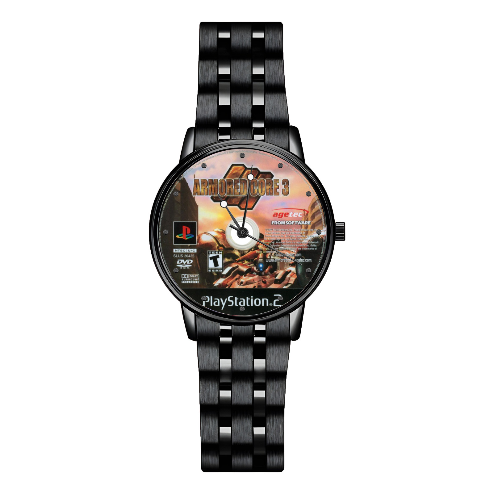 Armored Core 3 Game Disc Engraved Wrist Watch