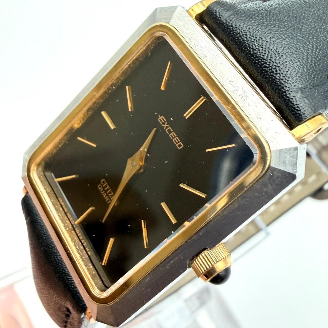 Citizen EXCEED, new battery, new strap, rectangular, genuine leather, women’