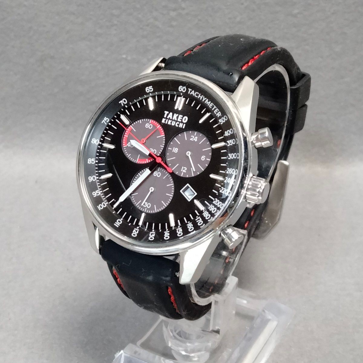 TAKEO KIKUCHI Solar Chronograph H500-S117151 Men’s Watch 10BAR Black Dial