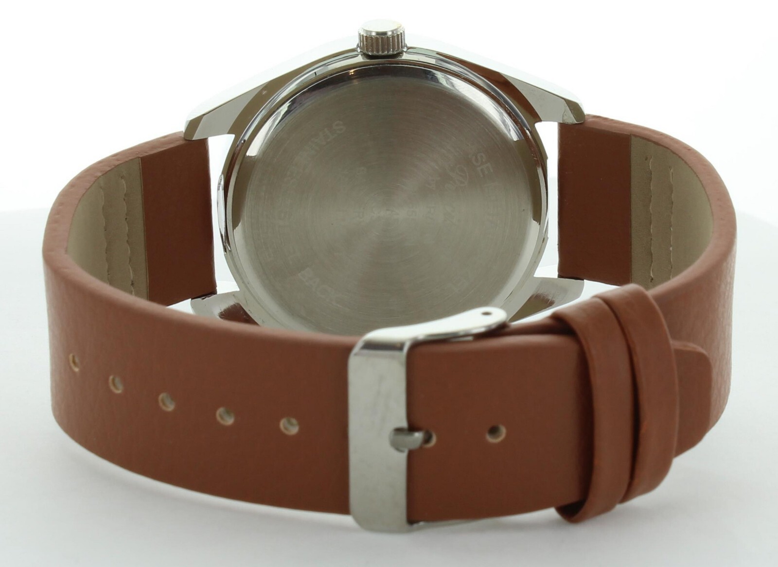 New Old Stock Gruen Precision Men’s Quartz Watch With date brown leather band