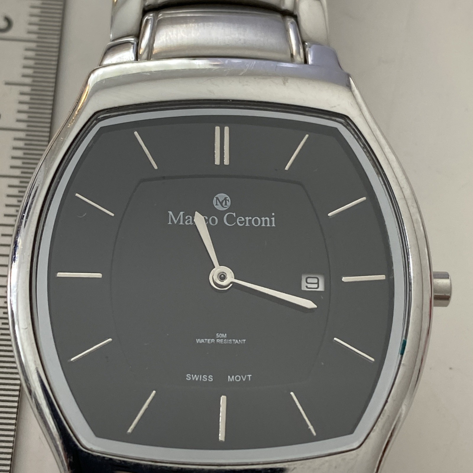 Marco Ceroni Swiss Made Mens Watch nice condition and with new battery fit 18cm