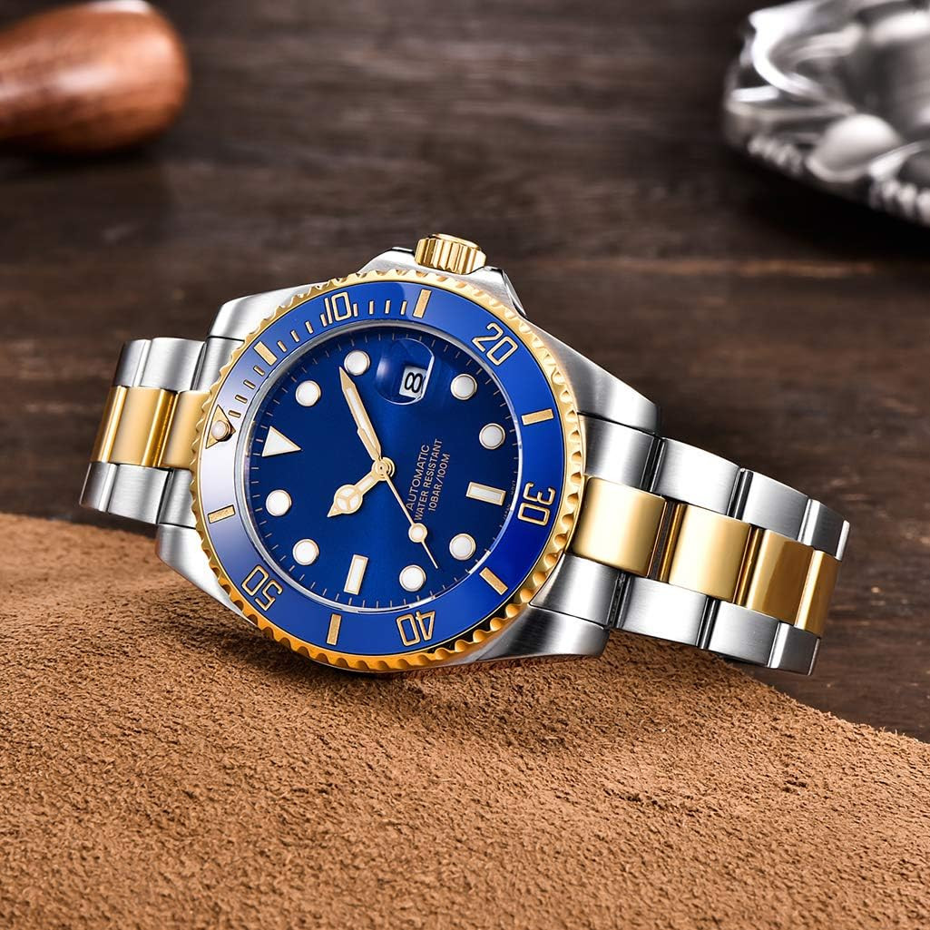 Men’s 43MM Automatic Watch – Japanese NH35, Waterproof Business & Sport Style