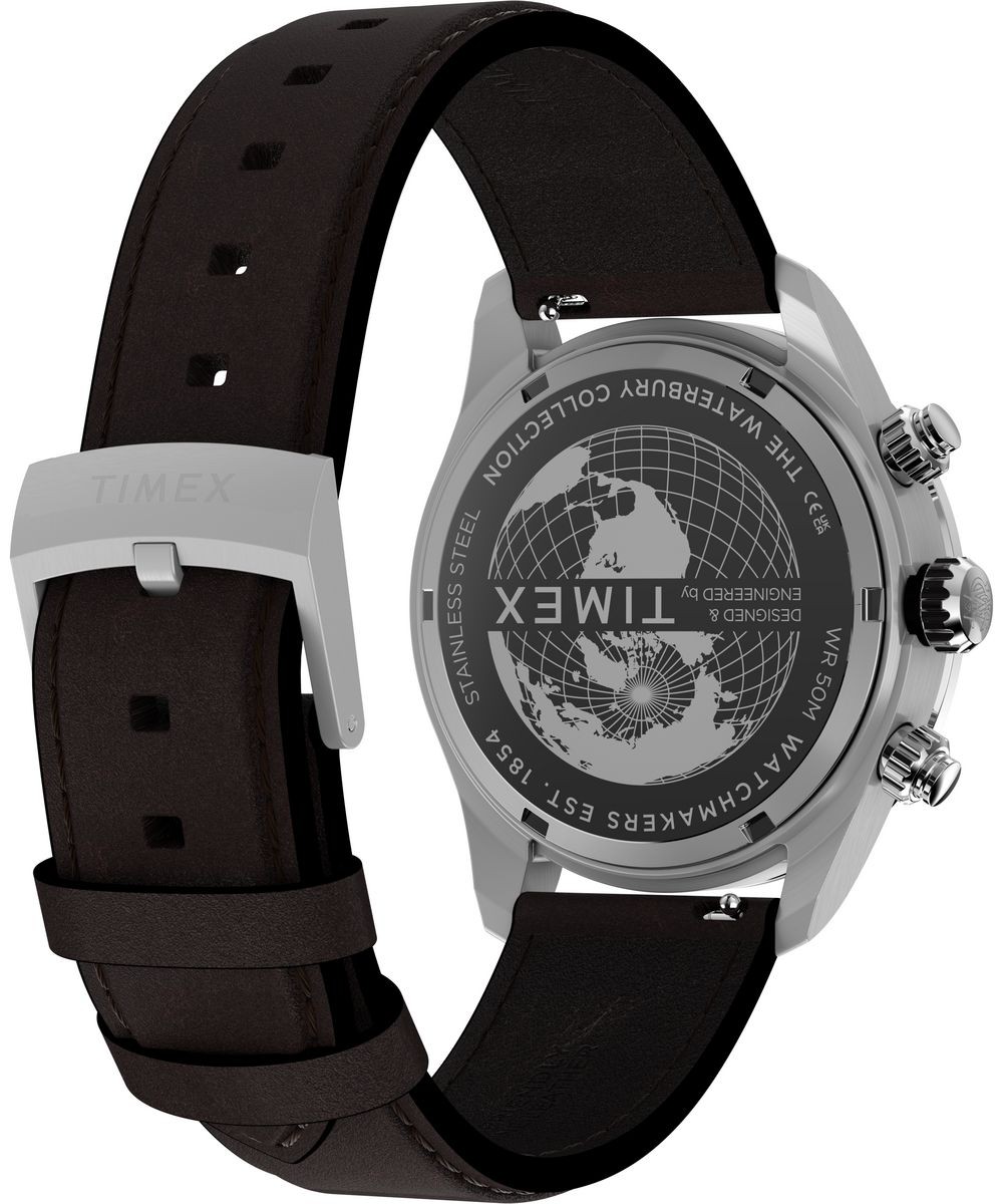 Timex Brown Mens Chronograph Watch Waterbury Heritage TW2Y70600