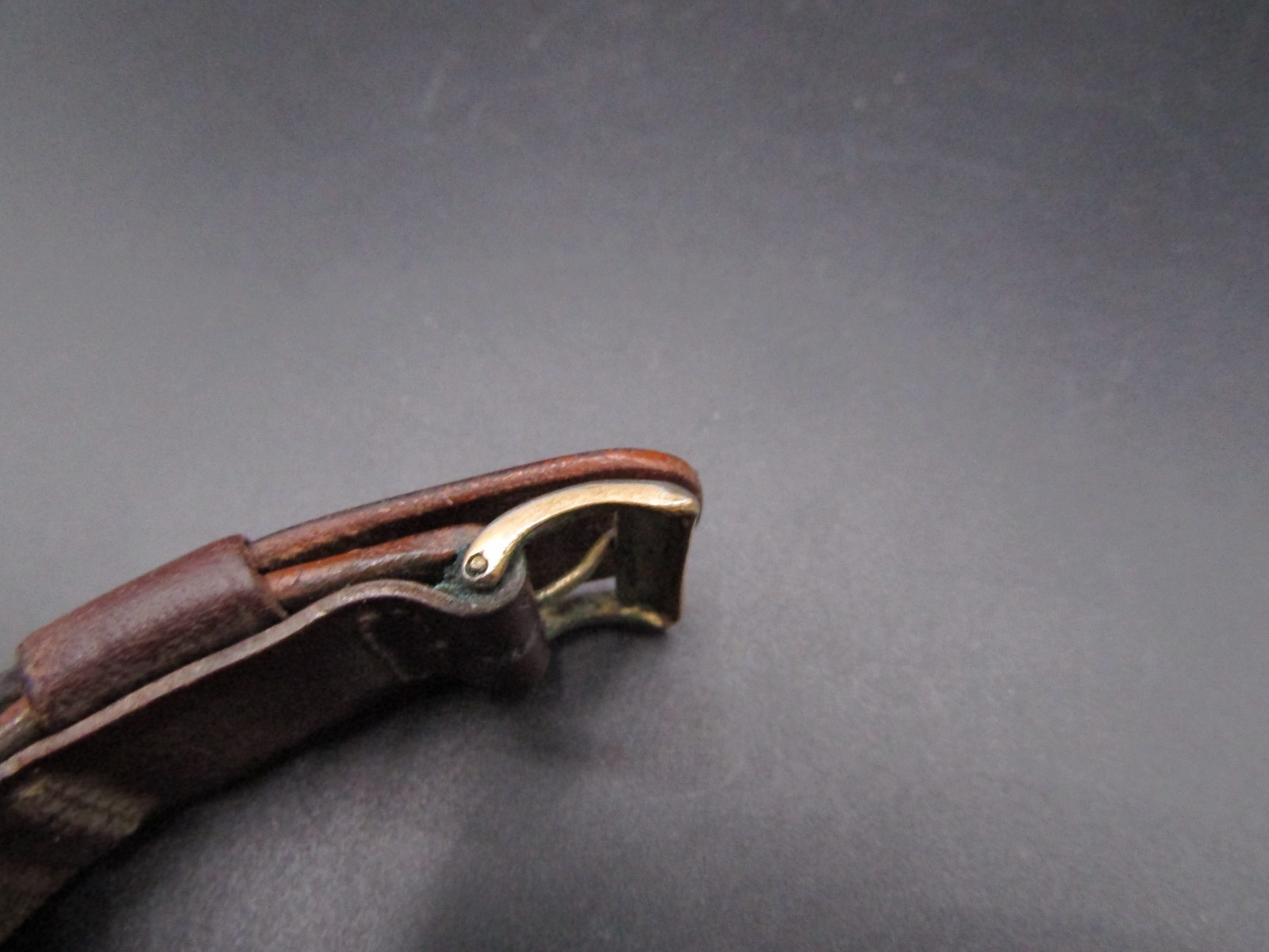 Vintage Rare Kreisler Shell Cordavan Leather Dark Brown Watch Band Strap 17mm