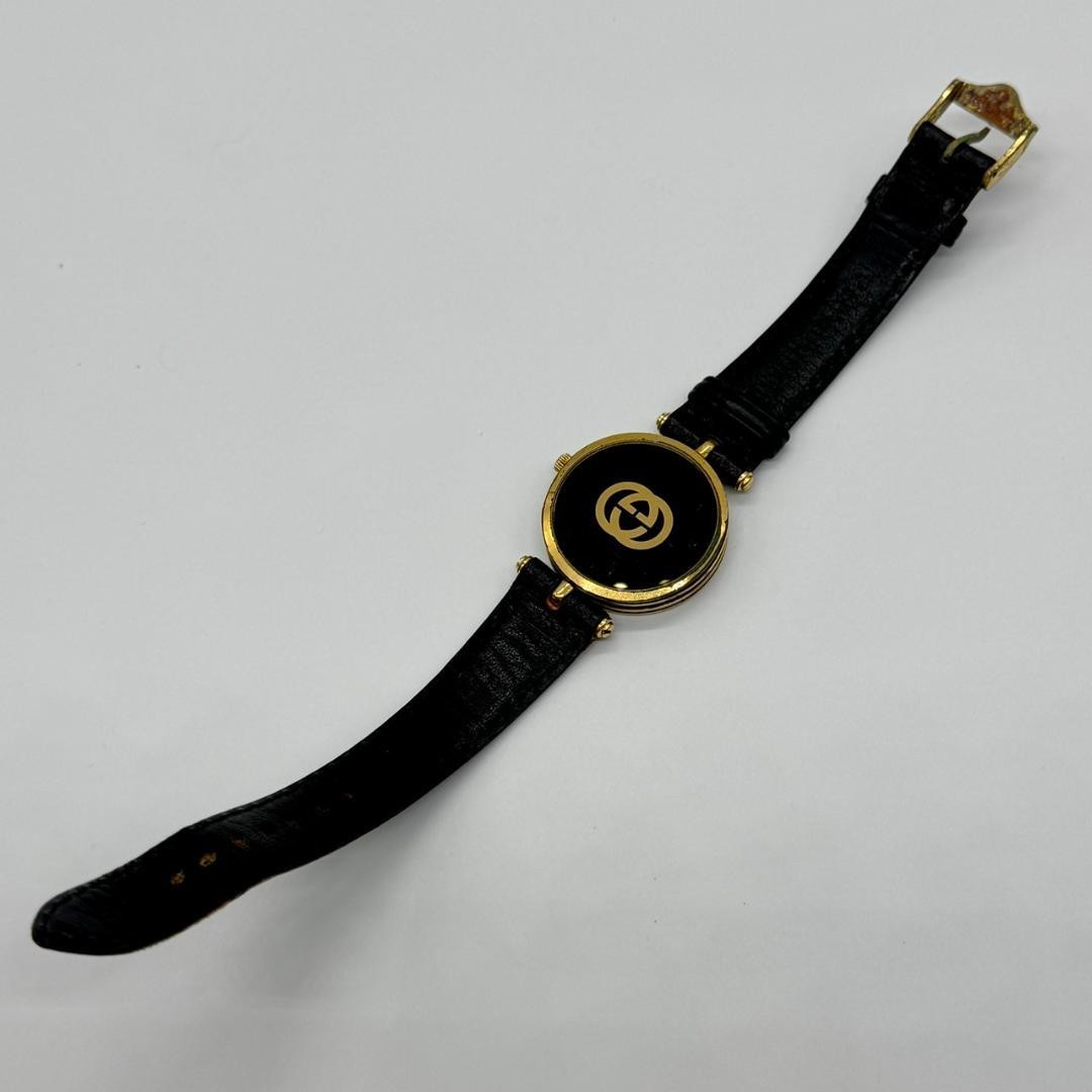 Working condition GUCCI watch, Sherry Line, black dial, quartz, 2 hands.