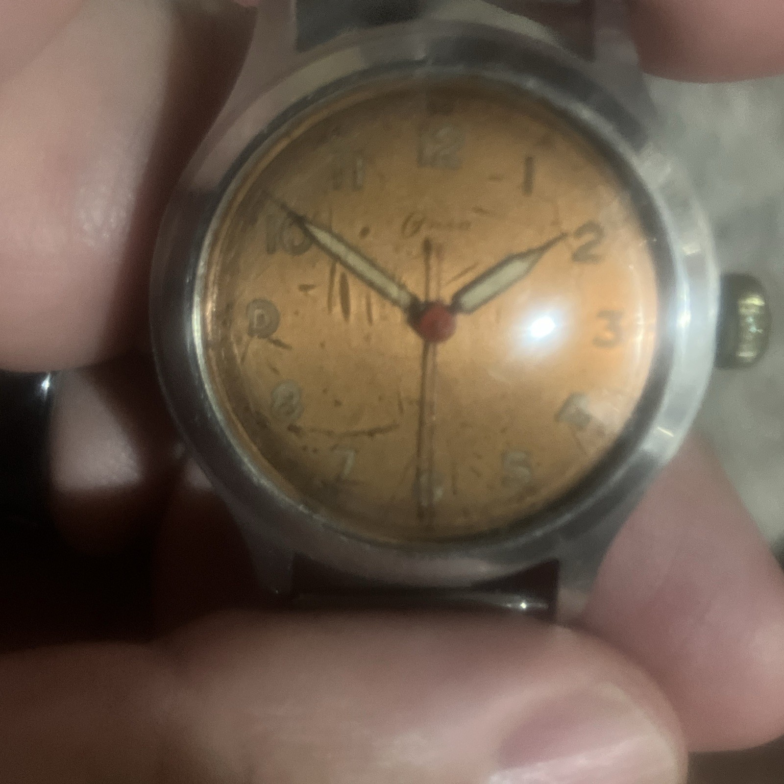 Onsa Sportsman Vintage 1940s Mechanical Manual Copper Dial All Stainless Steel