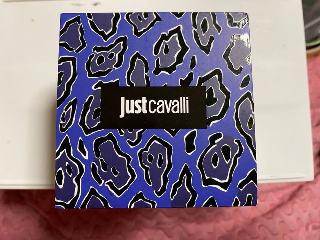 Just Cavalli Chronograph Green Dial Green Black Bezel Silver Belt Mens Watch