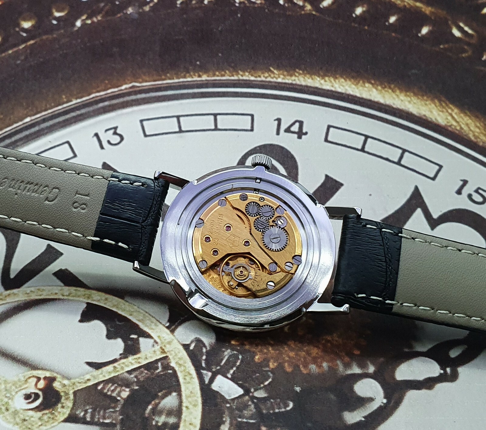 Vintage Watch USSR Poljot De LUXE Ultra SLIM Soviet Men’s Wristwatch 2209