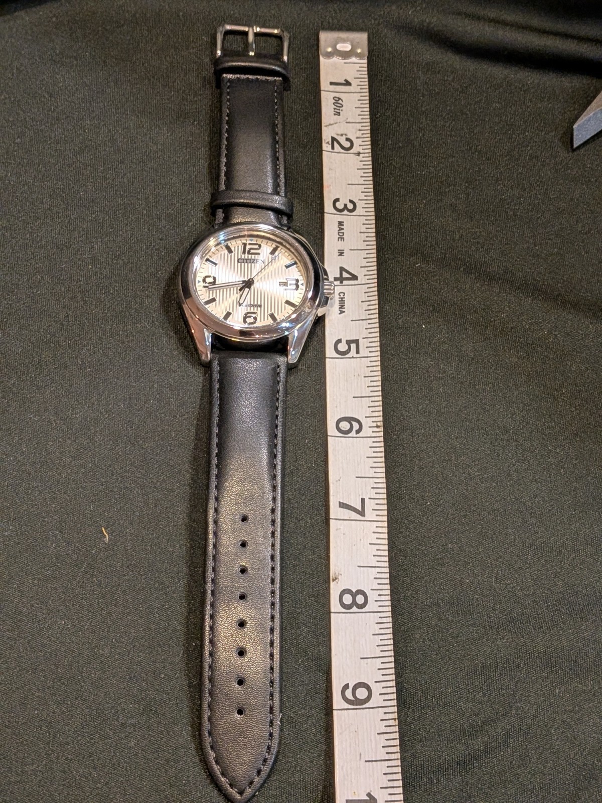 RARE CITIZEN ECO-DRIVE GARRISON AW1430-86A SILVER MEN’S WATCH